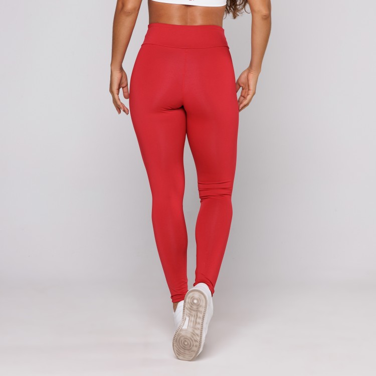 Calça Legging Poliamida Feminina Suplex Premium Scarlet Vinho