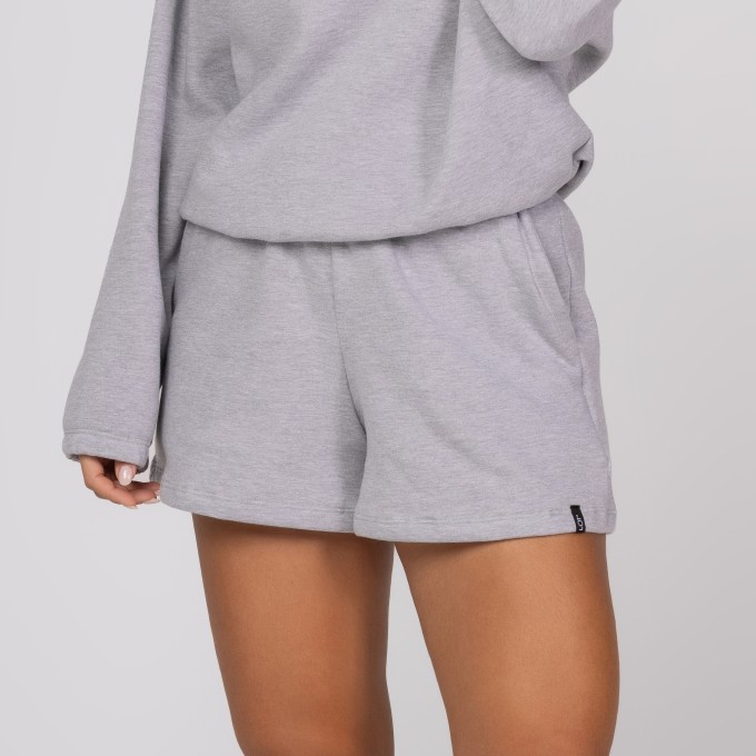 Short de Moletinho Mescla Feminino Soltinho