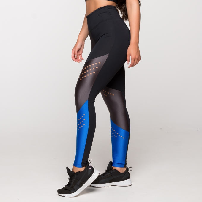 Calça Legging Poliamida Fitness com Detalhes em Laser Dubai